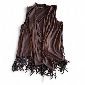 Absolutely Famous Chocolate Fringe Tunic